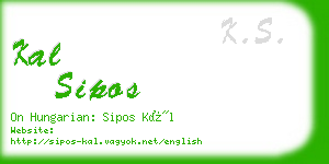 kal sipos business card